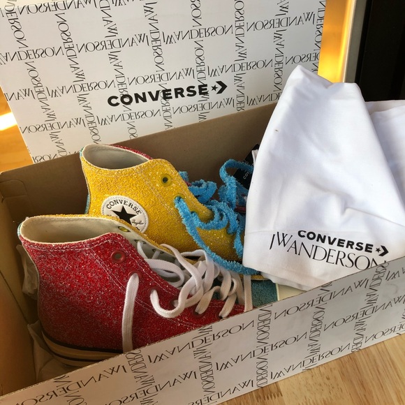 NWT Authentic Converse x JW Anderson Hi Glitter - Picture 2 of 4